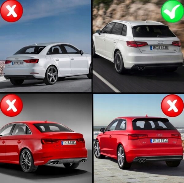 фото №9, Дифузор audi a3 12-16 spt / hat look rs3 наконечники