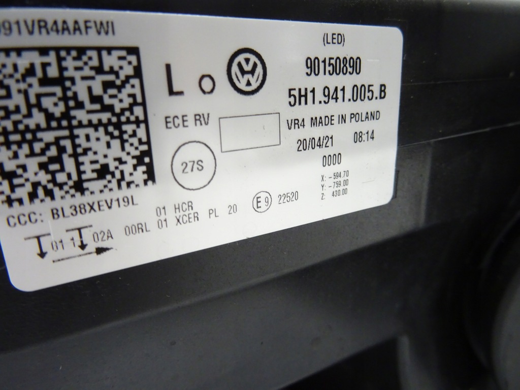 фото №13, Vw golf viii 8 фара led левый 5h1 лампа левая