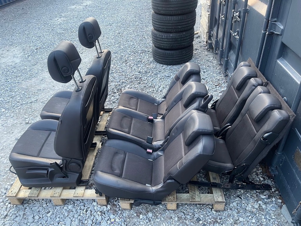 фото №4, Сидіння напівшкіра комплект 7szt renault grand scenic iii коричневі 2010r