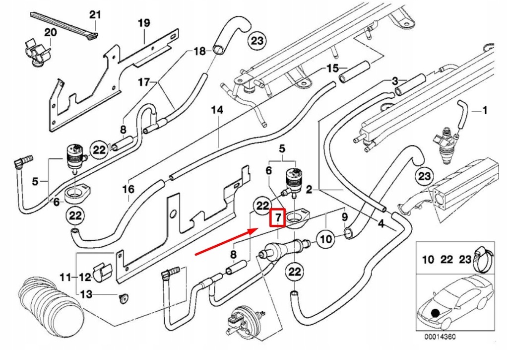 фото №10, Bmw 7 e38 air line sucking jet насос 13531435603 1435603 oem