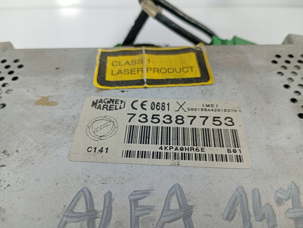 фото №5, Alfa romeo 147 00-10 радио cd заводской отсутствует код оригинальный номер 735387753