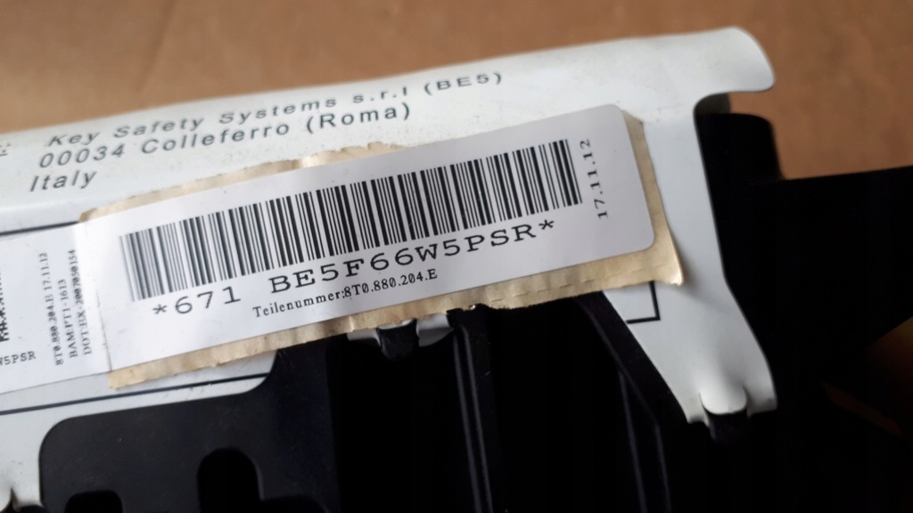 фото №7, Подушка воздушная audi оригинальный номер 8t0880204e