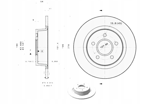 фото №1, Brembo 08.a297.11 диск гальмівна