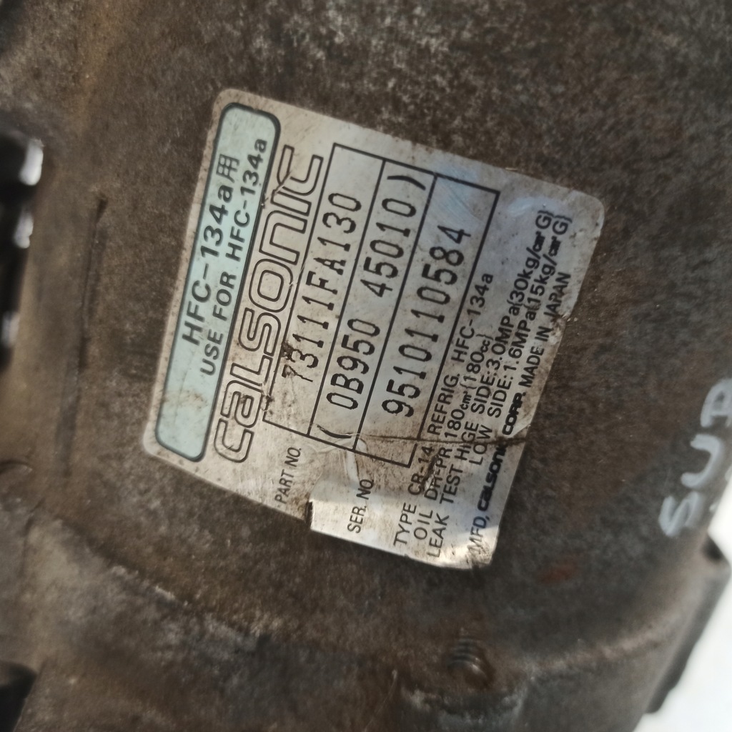 фото №7, Subaru impreza компресор кондиціонера hfc134a 73111fa130