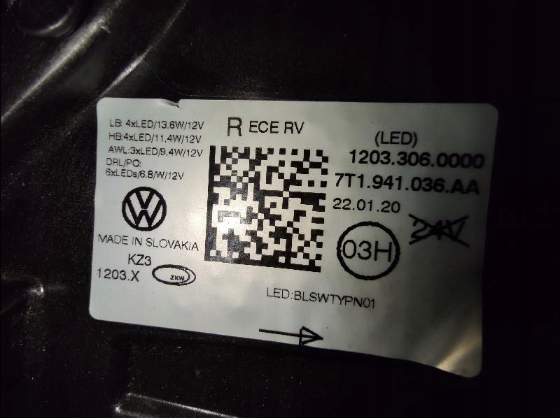 фото №12, Лампа передня перед vw t7 transporter full led