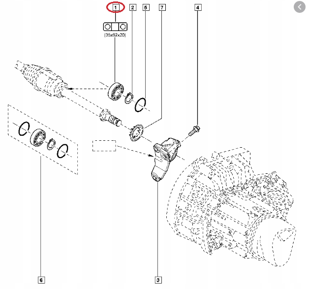 фото №5, Подшипник опоры полуось renault master iii snr