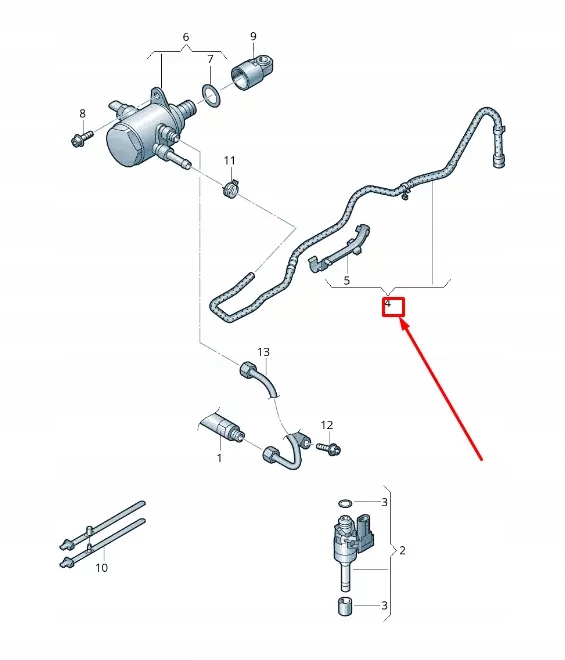 фото №1, Vw cc 35 fuel feed шланг 03c133723dd