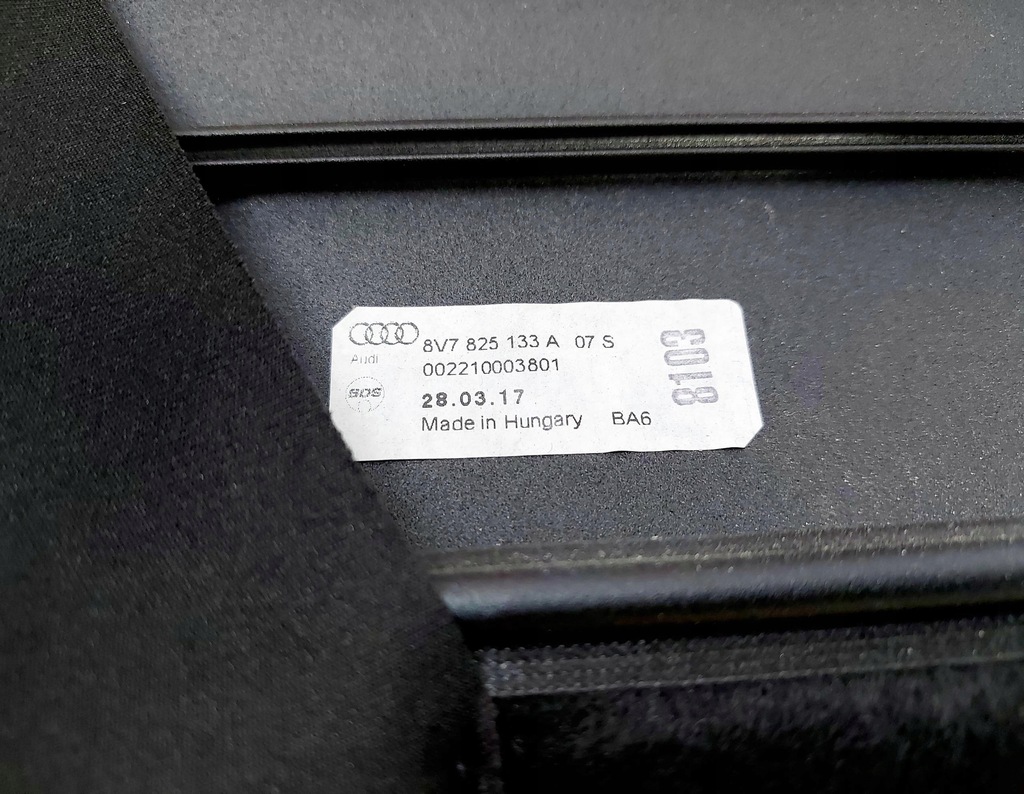 фото №10, Audi a3 8v s3 17r. полиця задня cabrio 8v7825133a