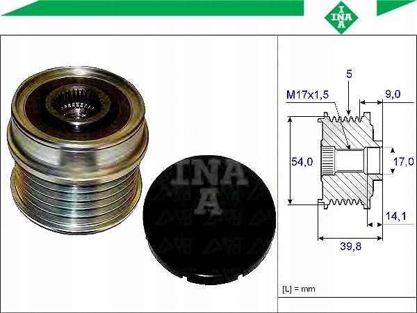 Генератор - сцепление односторонний ina 535 0171 10 Цена