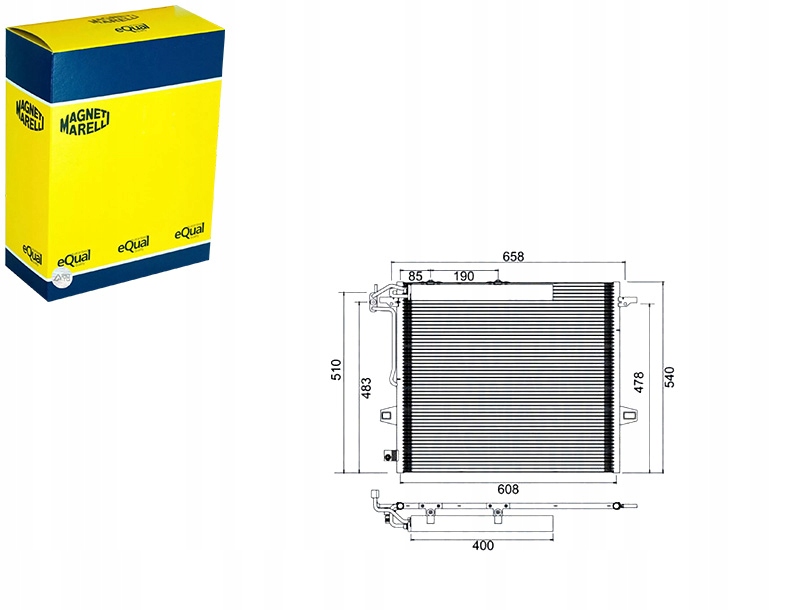 фото №1, Конденсатор mercedes-benz classe g w461g 300 cdi magneti marelli