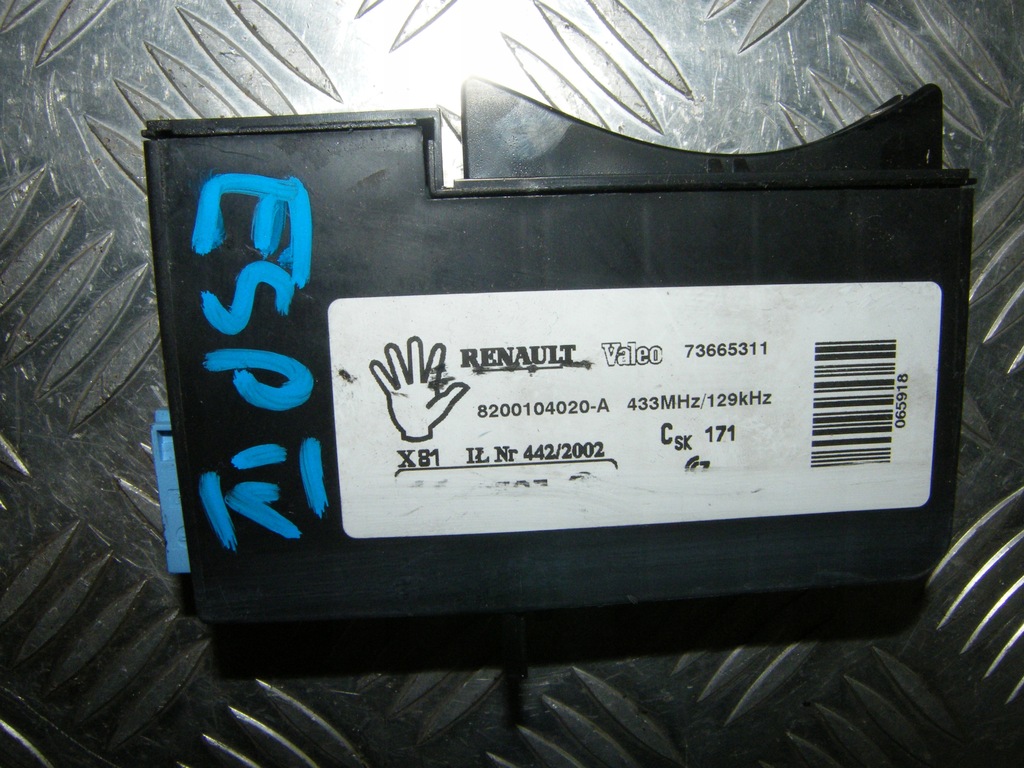 фото №1, Считыватель замок зажигания карты renault espace iv lift fl 8200104020 a