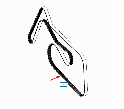 фото №9, Mercedes benz sls amg c197 ribbed serpentine клиновой ремень a0019939796