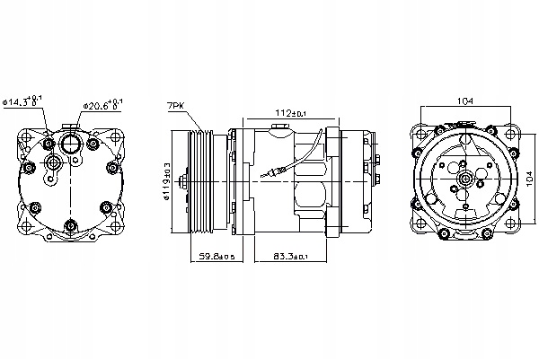 фото №2, Компресор кондиціонера rvi mascott nissan interstar opel movano a