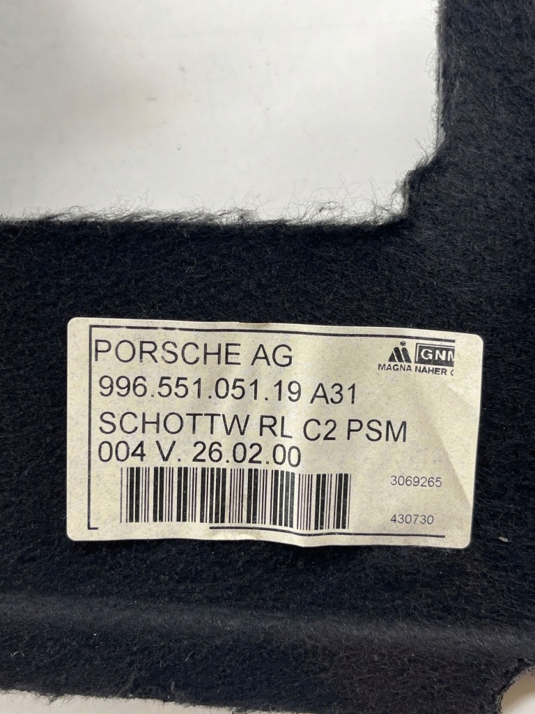 Porsche boxster 986 2002 обшивка багажника 99655105119 Оригинал