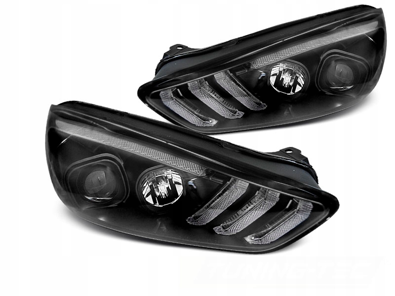 фото №1, Лампи перед ford focus 3 black led світлодіодний drl