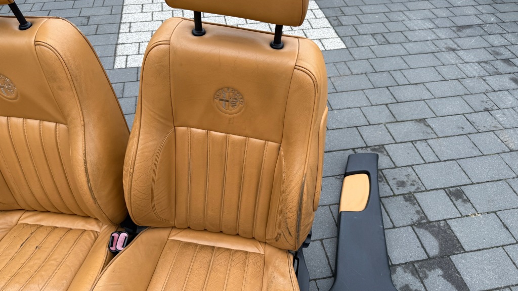 фото №14, Комплект шкіра сидіння заднє сидіння eu alfa romeo 156 sedan оббивка з підігрівом