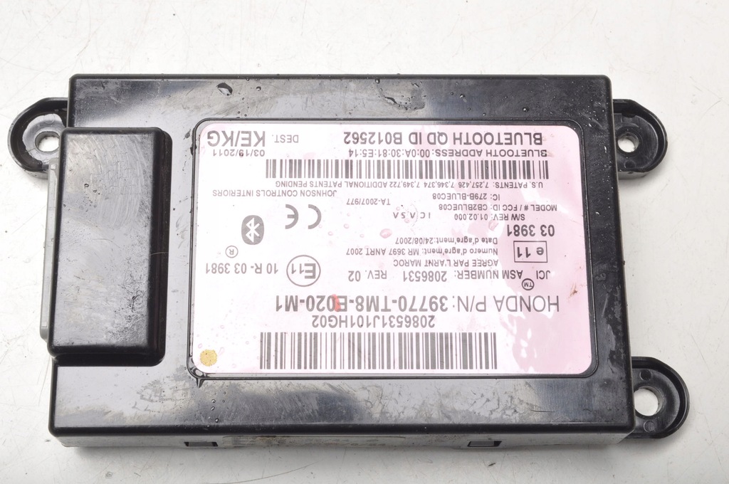 фото №1, Honda insight ii модуль bluetooth 39770-tm8-e020-m1