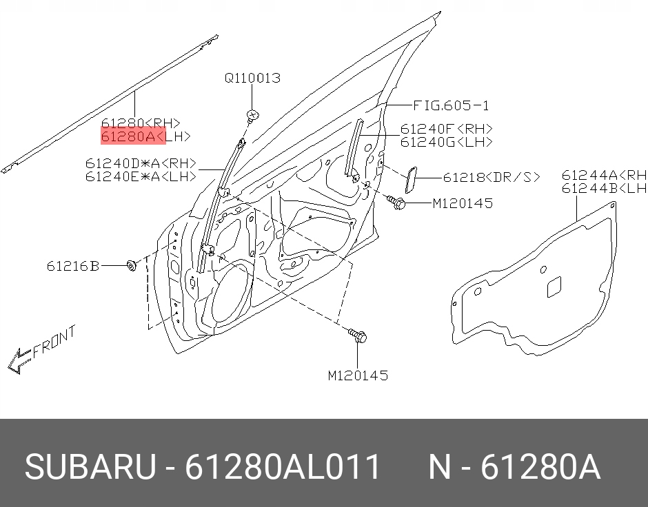 фото №14, Subaru outback v bs 2014-2019 молдинг хром дверь левый перед оригинальный номер 61280al011