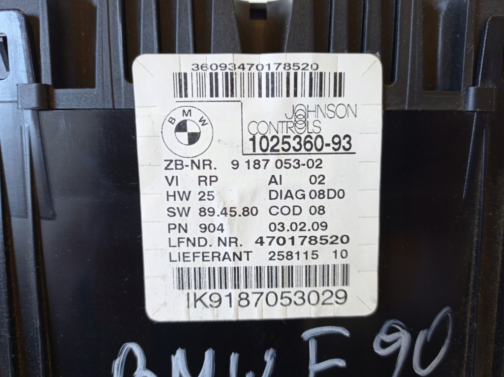 фото №6, Счетчик приборы bmw e90 uk 9187053