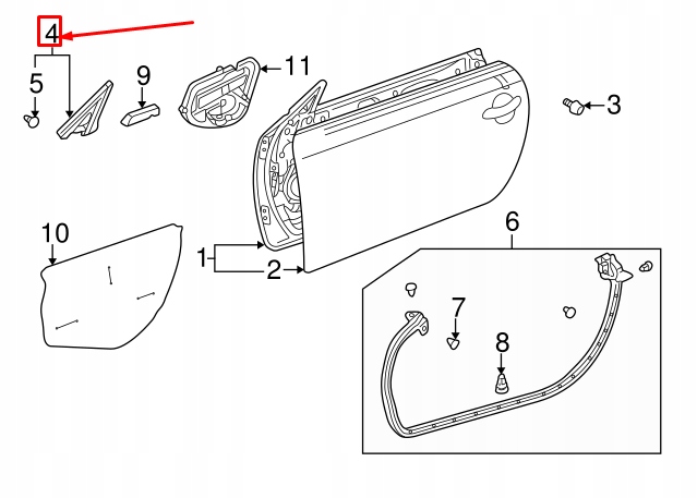 фото №9, Lexus sc z40 прокладка дзеркало передній lewego 6786424020оригінальна