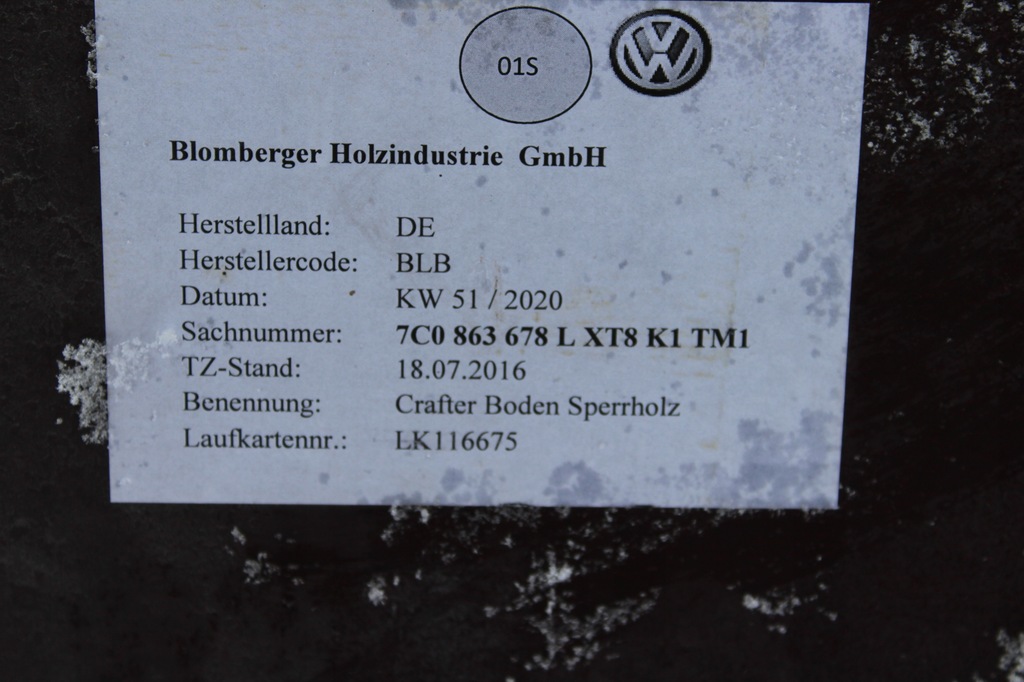 фото №7, Підлога кузов vw crafter man 7c3863089f 7c0863678l