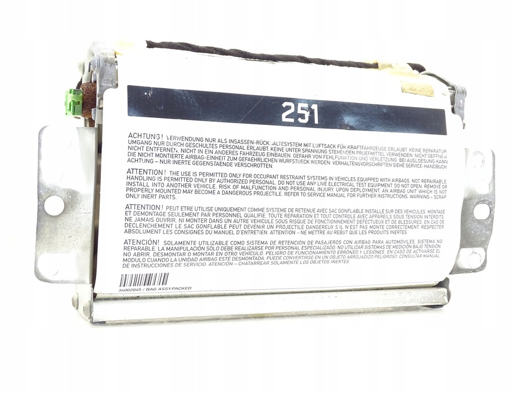 фото №1, Подушка пасажира mercedes-benz оригінальний номер 2518600805