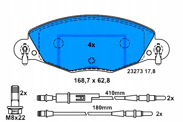 фото №1, Ate гальмівні колодки гальмівні citroen c5 c5 i c5 ii 2.0d/2.