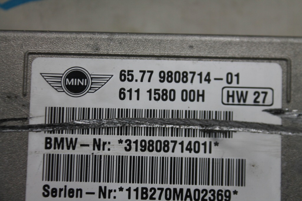 фото №3, Модуль датчик подушка безпеки 9808714 mini r56 r57 r60 08-13