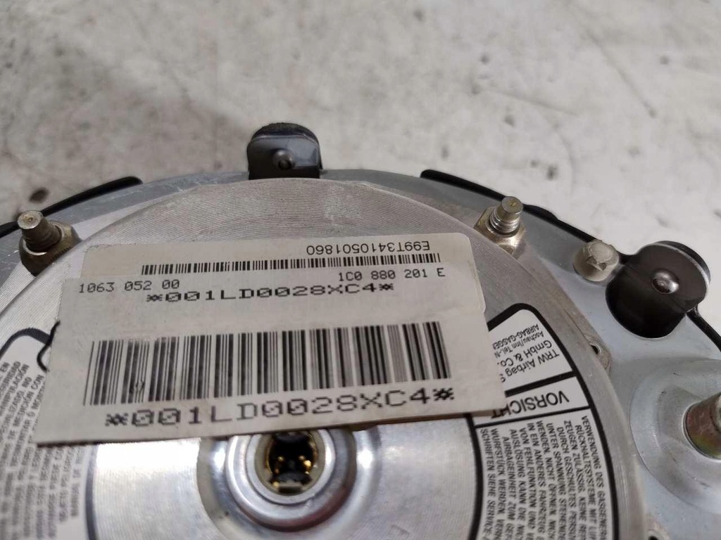 фото №6, Подушка безопасности подушка воздушная водителя volkswagen new beetle 1c0880201e