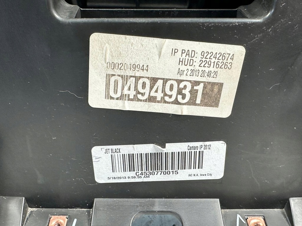 фото №10, Chevrolet camaro v 12-15r приборная панель приборная подушка воздушная оригинал