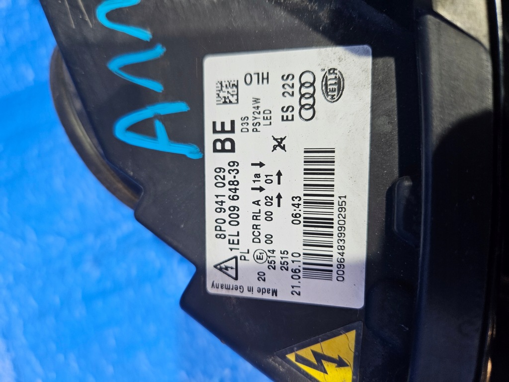 фото №10, Audi a3 s3 rs3 8p0 lift 08-12 ксенон+ led некерована 8p0941029be