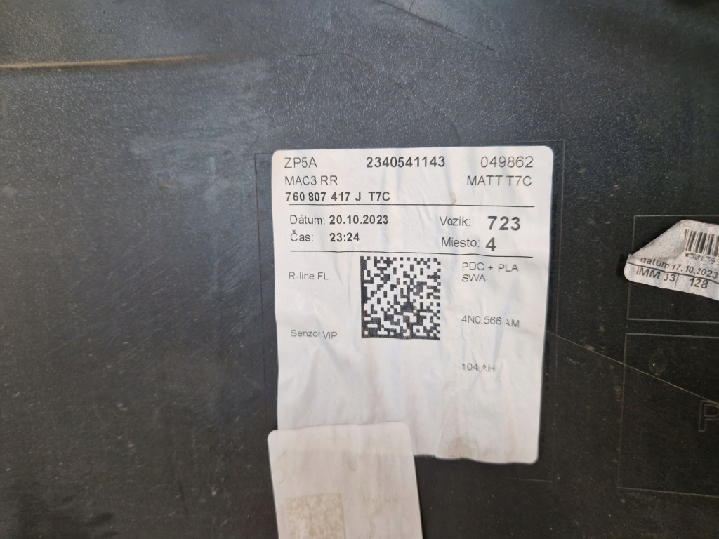 Vw touareg 3 3 760 r line rline бампер задняя  задний 760807417j Оригинал