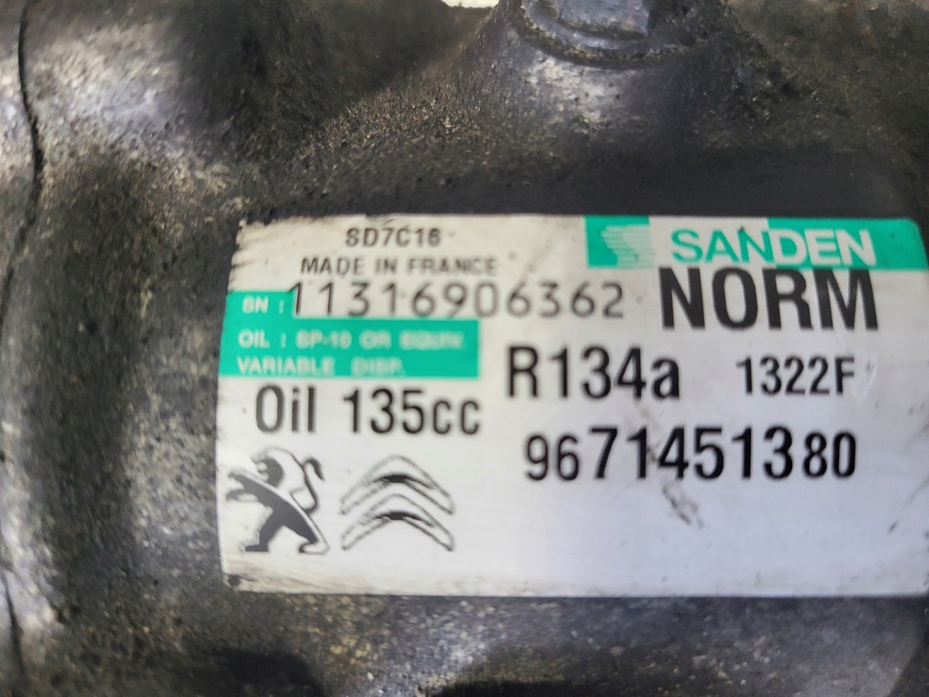 фото №8, Компрессор компрессор кондиционера peugeot 5008 i 9671451380