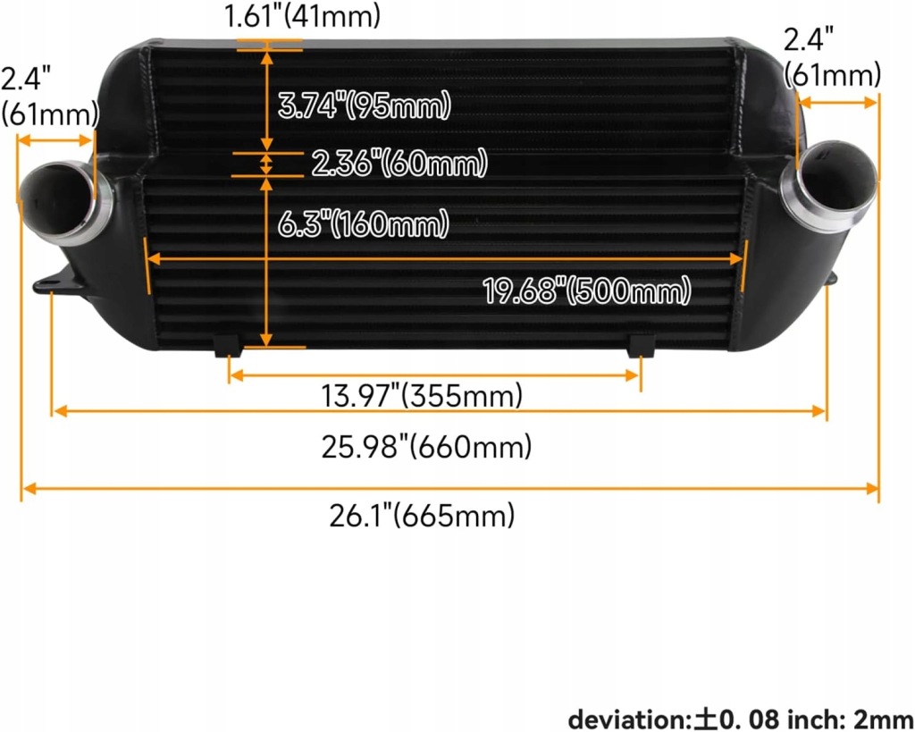 Радіатор повітря інтеркулер bmw f07/f10/f11 520i 528i 2010–2016 тюнінг в Україні