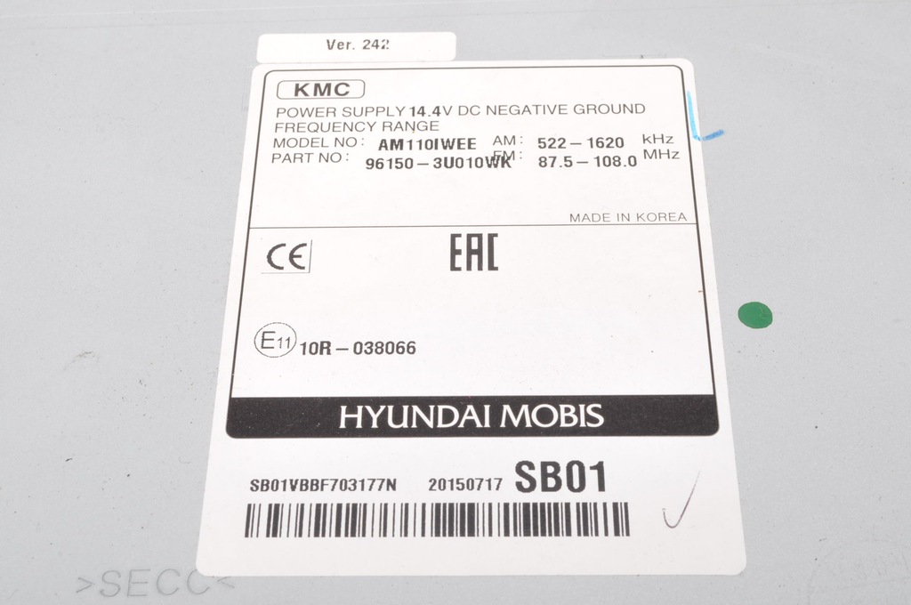 фото №5, Kia sportage iii радио 96150-3u010