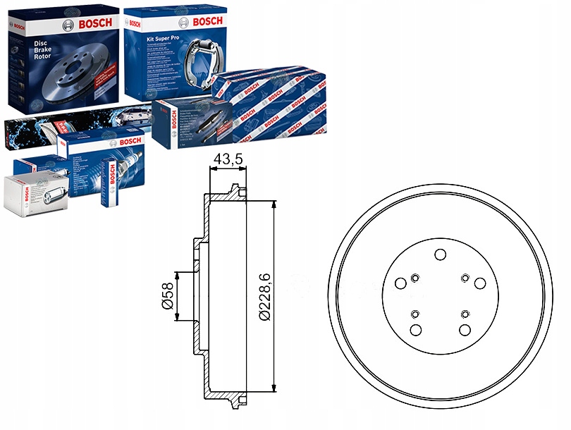 фото №1, Bosch тормозные барабаны тормозные volvo fh ii fmx subaru fores