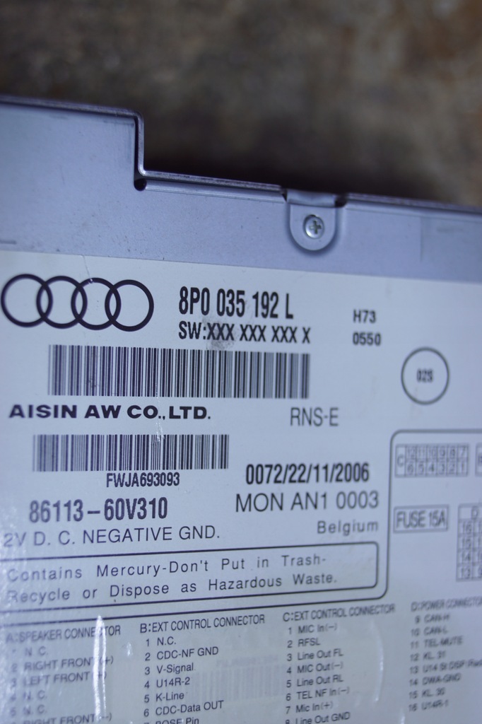 фото №15, Радіо cd навігація audi a3 8p audi навігація plus rns-e 8p0035192l