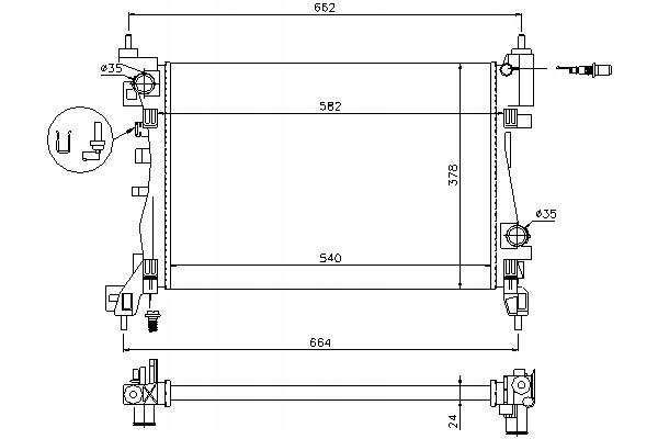Купить Nissens радиатор воды opel adam 1.2