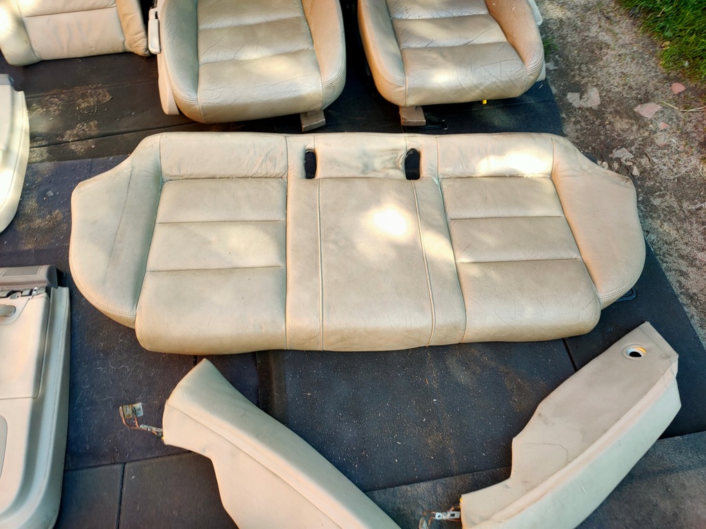 фото №6, Сидіння заднє сидіння audi a4 b6 шкіра beż + обшивки