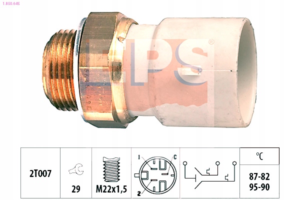 фото №2, Eps 1.850.645 перемикач термічний, вентилятор радіатора