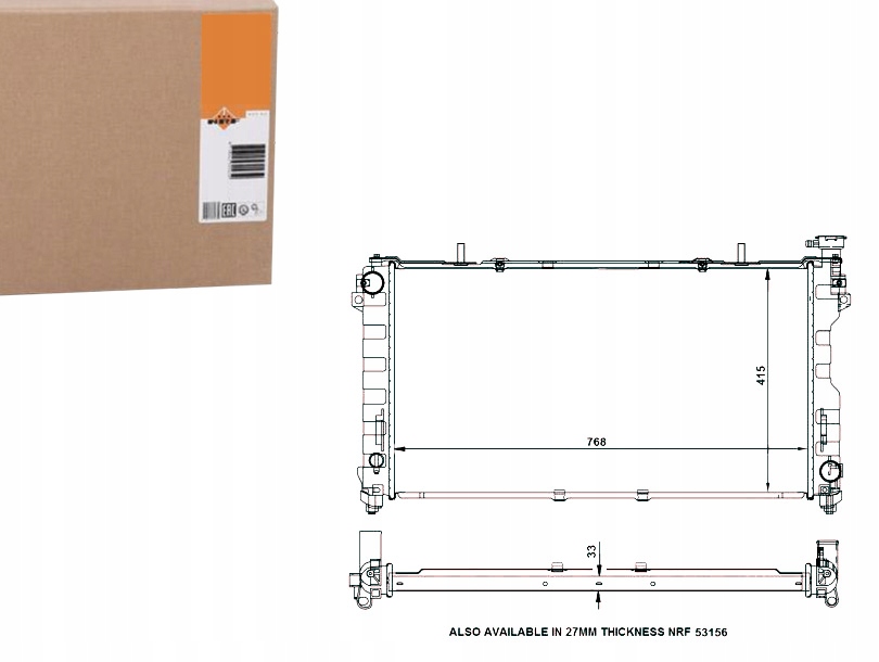 фото №1, Nrf радиатор wody chrysler voyager iv 3.3 rg. rs
