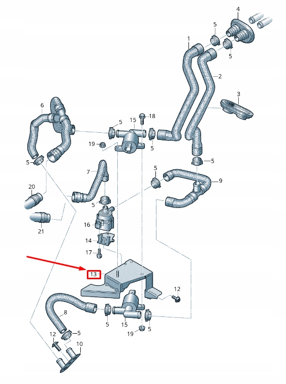 фото №1, Audi q5 8r додатковий охолоджуюча рідина насос кронштейн 8r0819379b