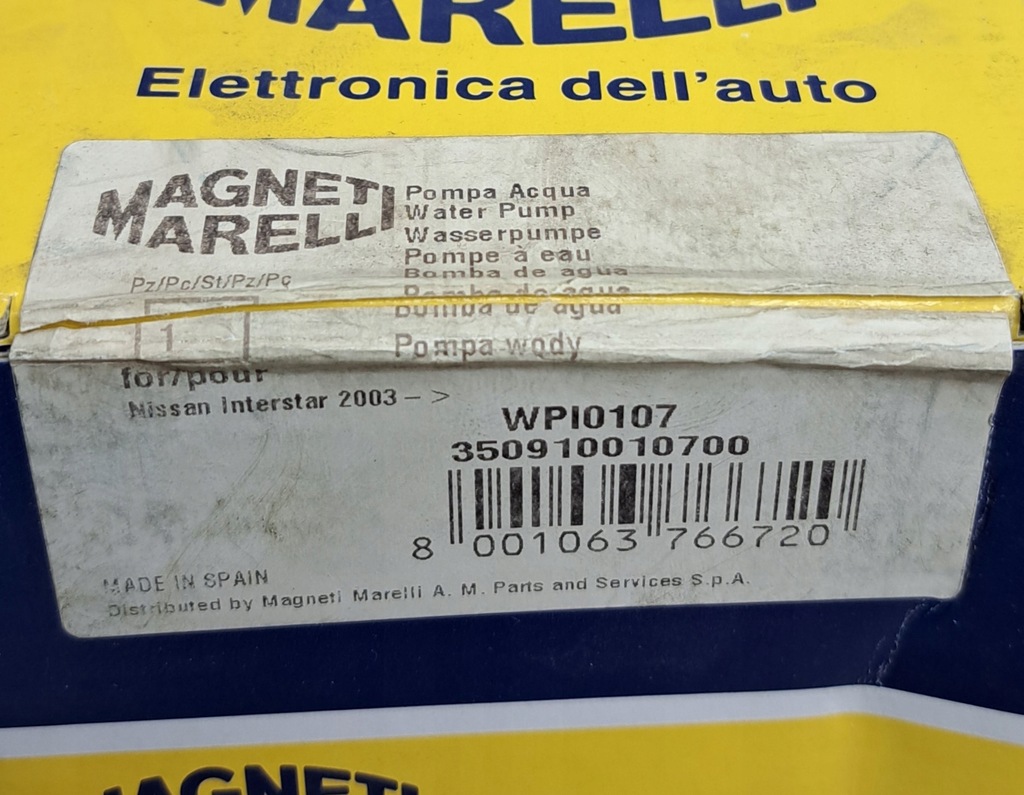 фото №5, Magneti marelli насос wody 350910010700 wpi0107 nissan interstar