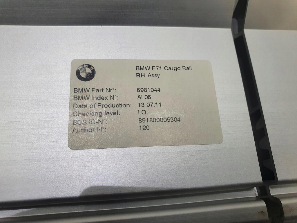 фото №11, Направляющая крепёжная багажника правая 6981044 bmw e71 x6