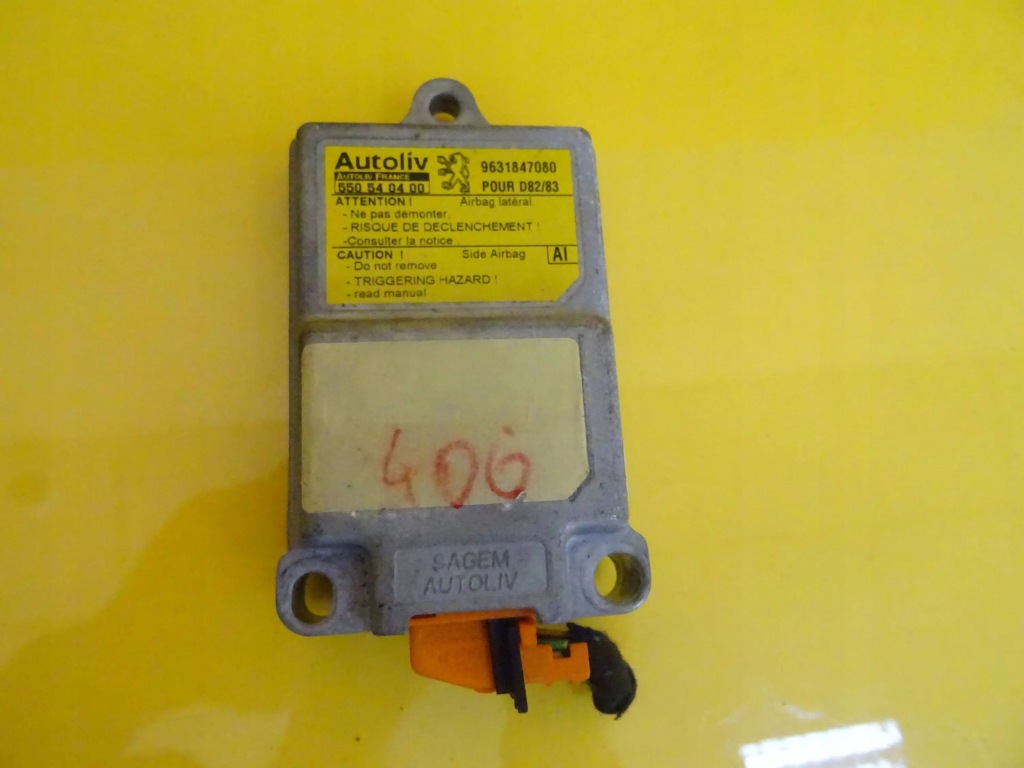 фото №1, Модуль датчик подушка безопасности peugeot 406 9631847080 nr1068