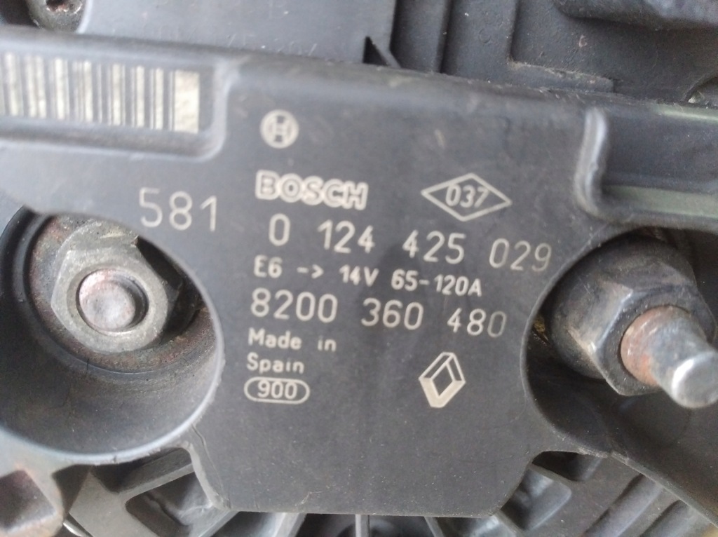 Генератор renault modus clio 3 1,2b 16v 0124425029 Недорого