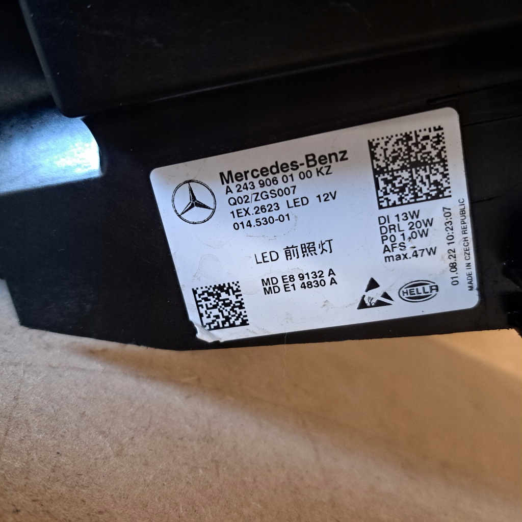 Mercedes eqa eqb 243 full led performance лівий europa a2439060100 Доставка