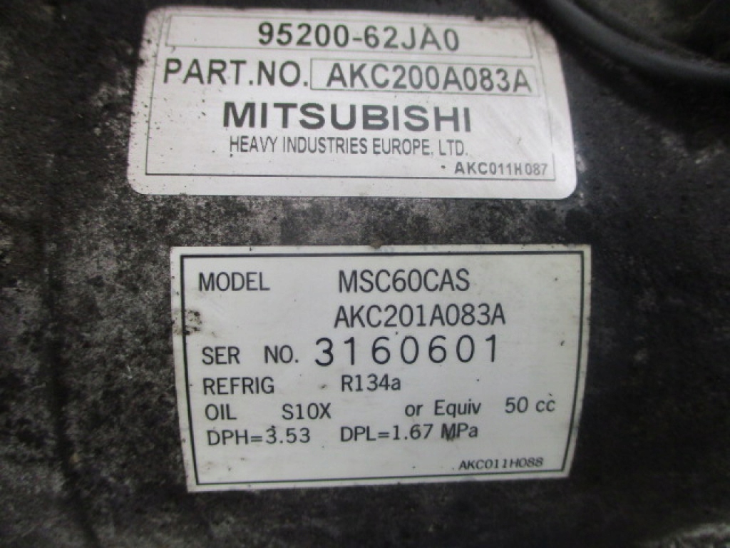 фото №5, Suzuki sx4 sedici i 1.5 16v сцепление компрессор кондиционера 95200-62ja0