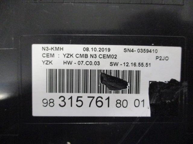 фото №8, Счетчик приборы opel оригинальный номер 9831576180