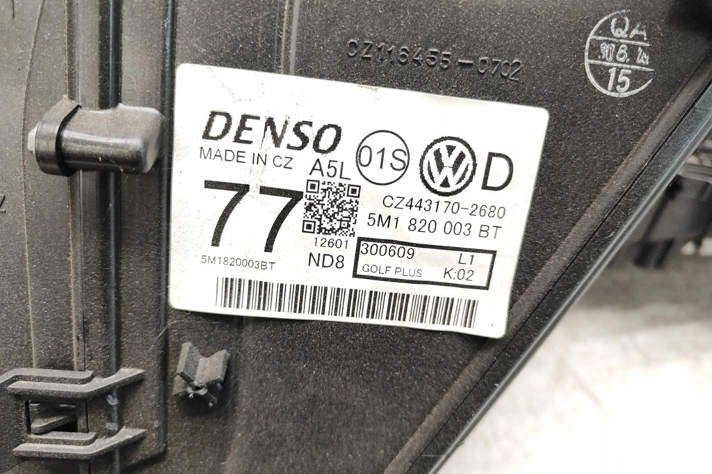 фото №11, Отопитель vw golf plus 5m1, 521 3c1907511 1.6l дизель 77kw 2009